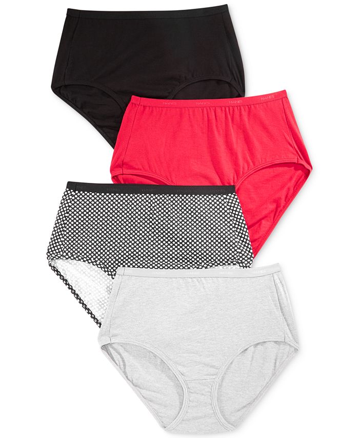 Hanes Platinum Cotton Brief Underwear 4-Pack 40C4 - Macy's