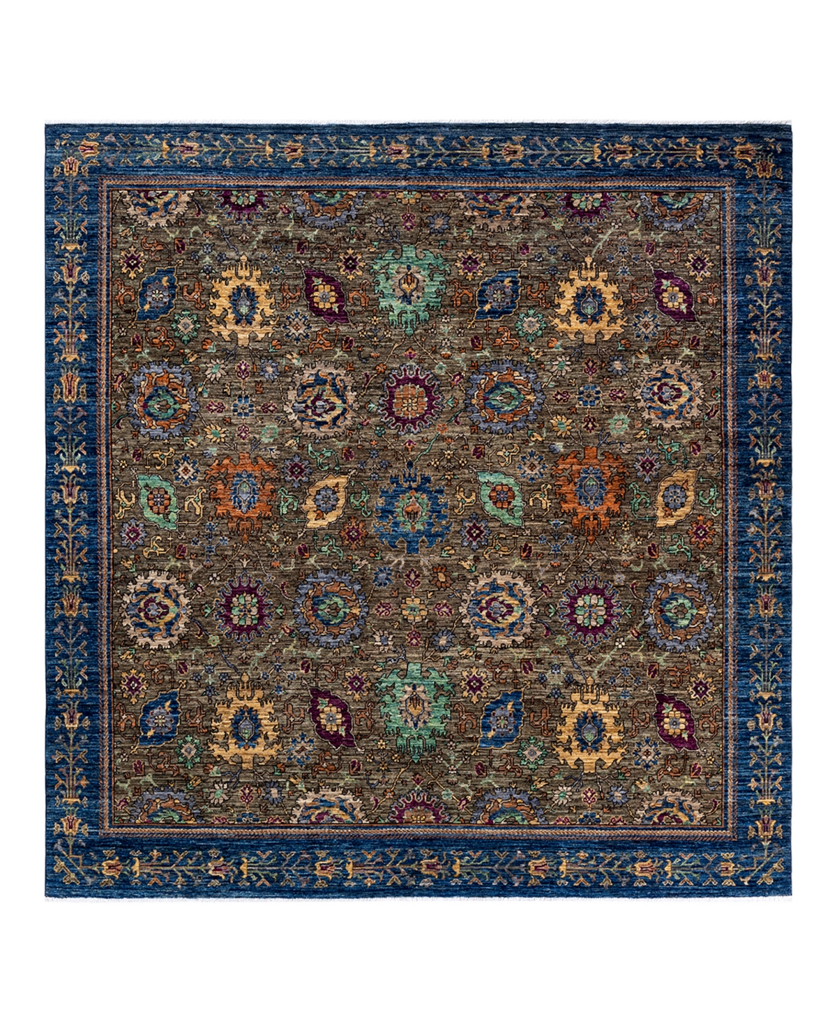 Adorn Hand Woven Rugs Serapi M1973 8'4in x 8'7in Area Rug - Green