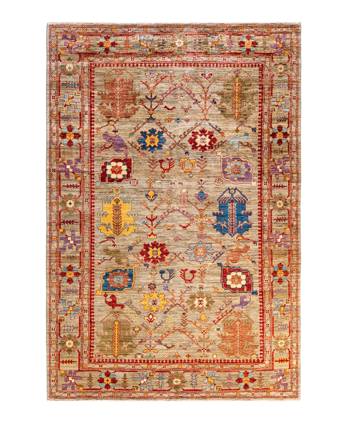 Adorn Hand Woven Rugs Serapi M1973 5'9" X 8'10" Area Rug In Beige