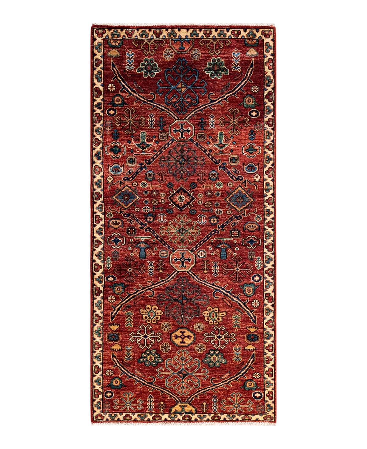 Adorn Hand Woven Rugs Serapi M1973 2'9in x 6' Area Rug - Orange