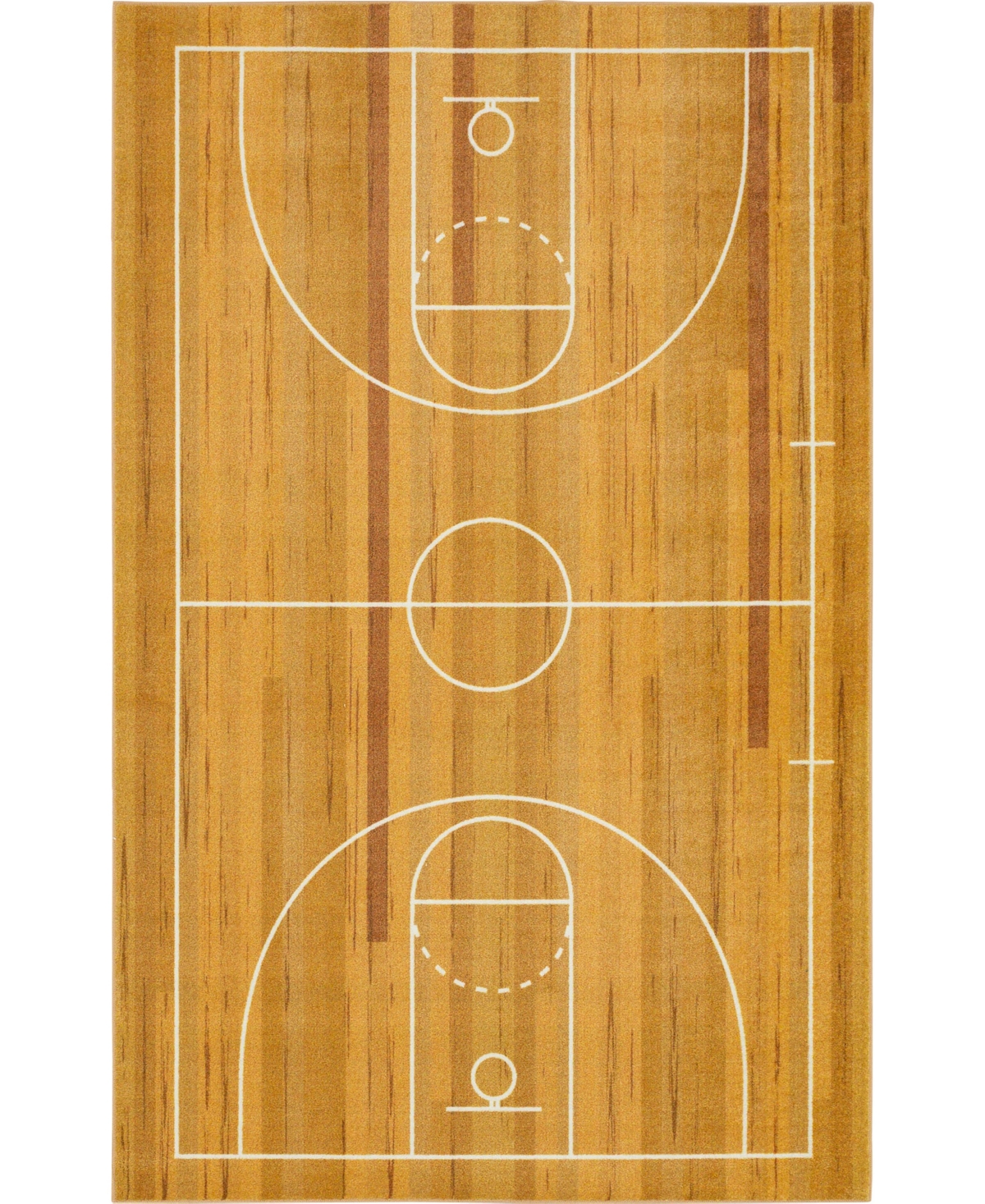 Mohawk Prismatic Basketball Court Kids Rug 3'4" X 5' Area Rug In Brown