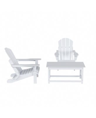 3-Piece Outdoor Paio Adirondack Conversation Set