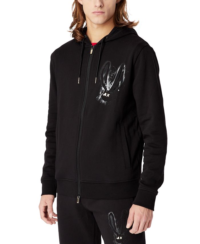 A|X Armani Exchange Men's Full Zip Hoodie with Metallic Bunny Logo &  Reviews - Hoodies & Sweatshirts - Men - Macy's