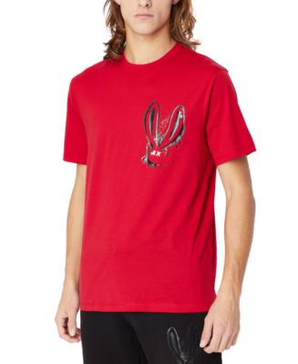 A|X Armani Exchange Men's Crewneck T-Shirt with Metallic Bunny