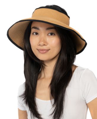 I.N.C. International Concepts - Women's Roll Up Straw Visor Hat