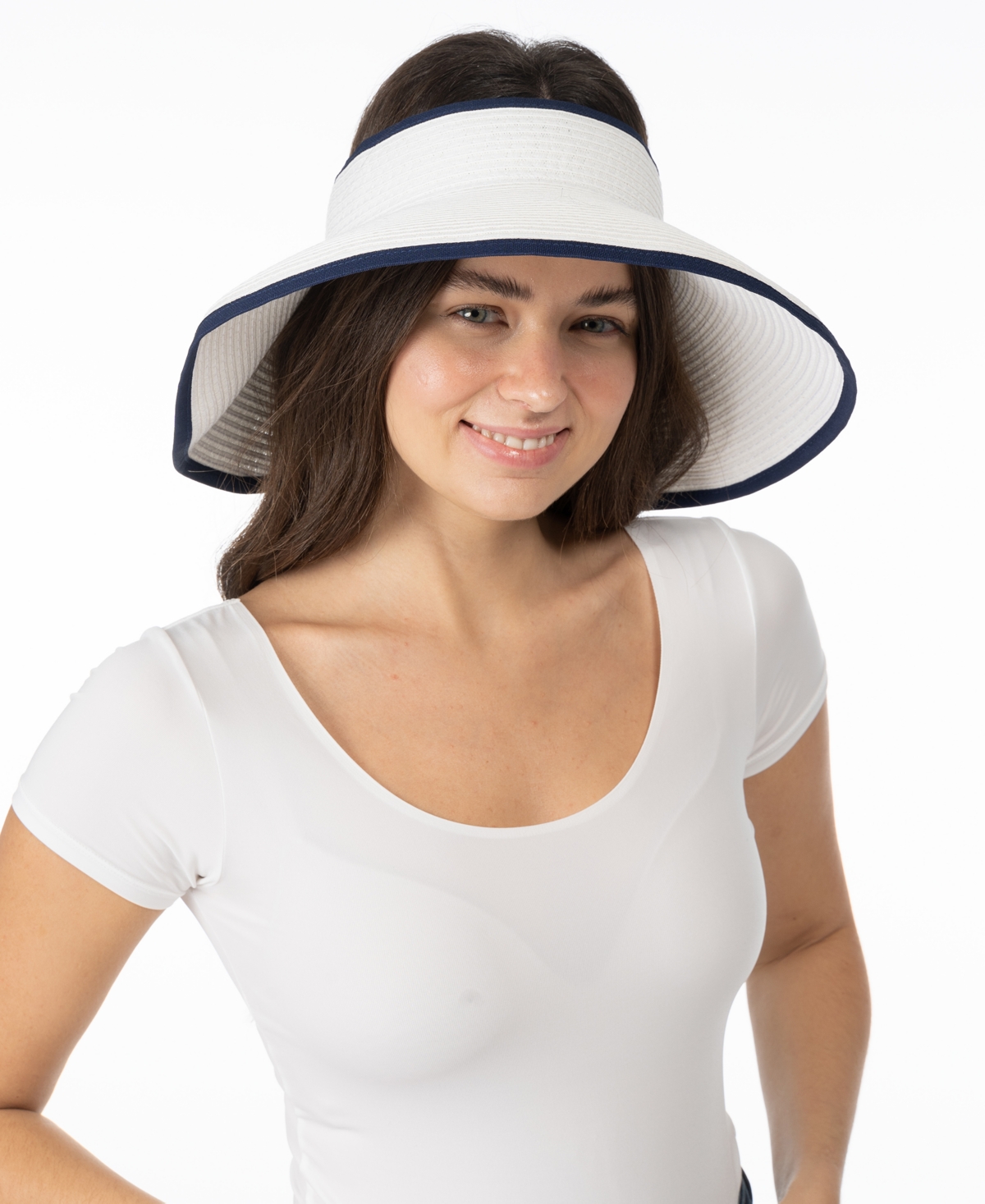 Inc International Concepts Roll Up Straw Visor Hat, Created for Macy's