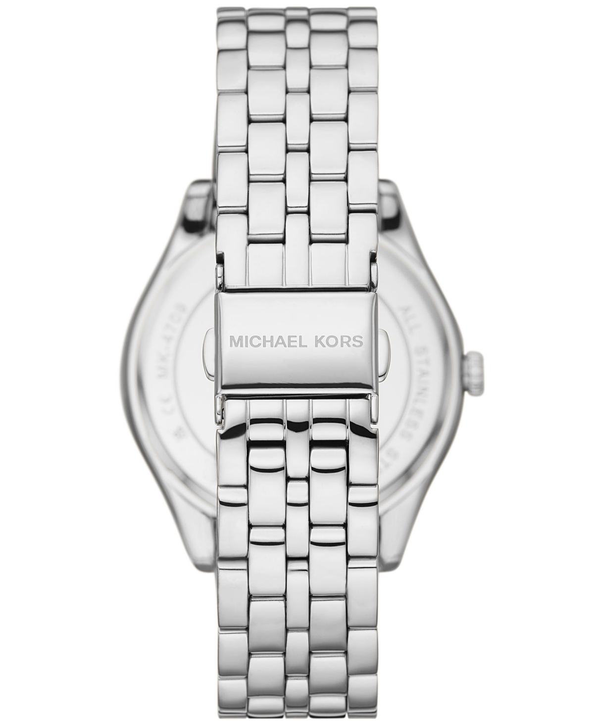 Michael Kors Women's Harlowe Three-HandTone Stainless Steel Bracelet Watch, 38mm - Silver