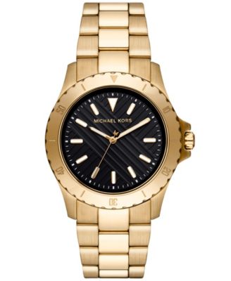 Michael Kors Men s Everest Three Hand Gold Tone Stainless Steel Bracelet Watch 40mm Macy s