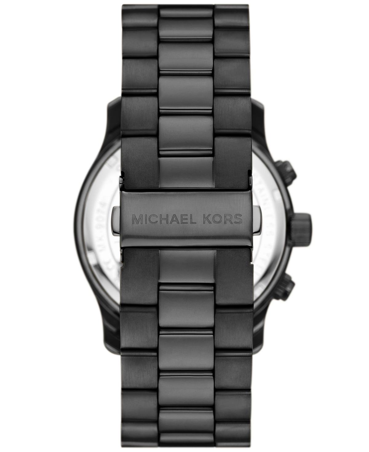 Shop Michael Kors Unisex Runway Chronograph Black Stainless Steel Bracelet Watch, 45mm