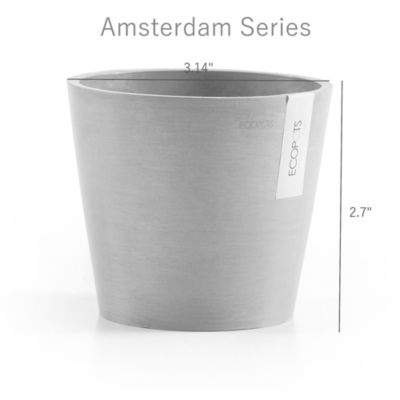  3in Amsterdam Modern Round Indoor and Outdoor Planter