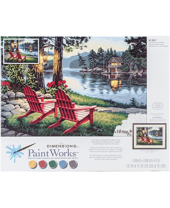 Paint Works Paint By Number Kit Adirondack Evening Macy's