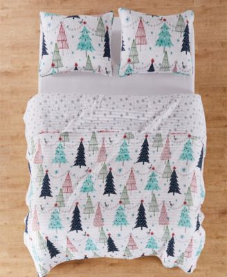 White Pine Whimsical Trees 3-Pc. Quilt Set, King