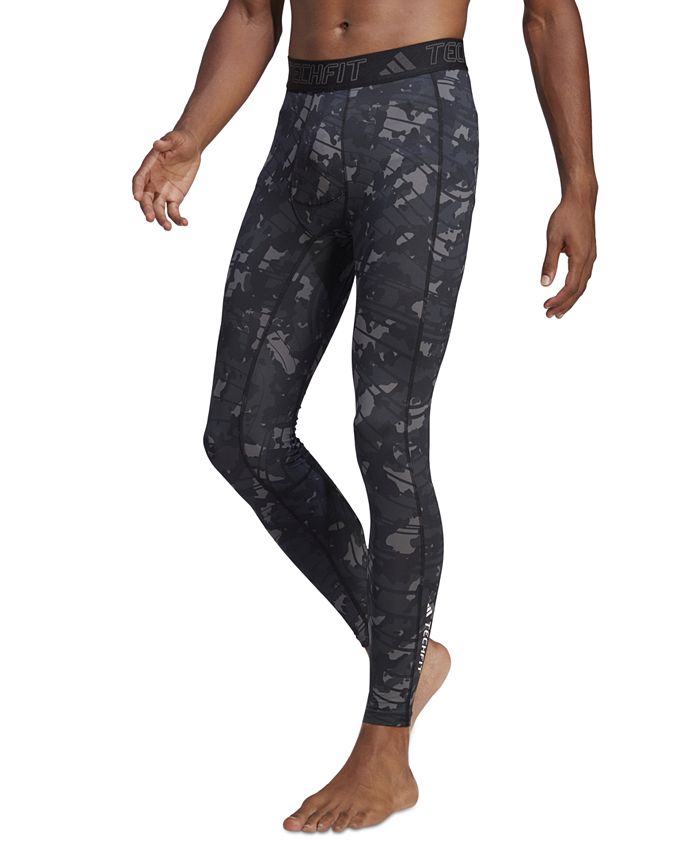adidas Techfit Allover Print High-Stretch Training Tights - Macy's