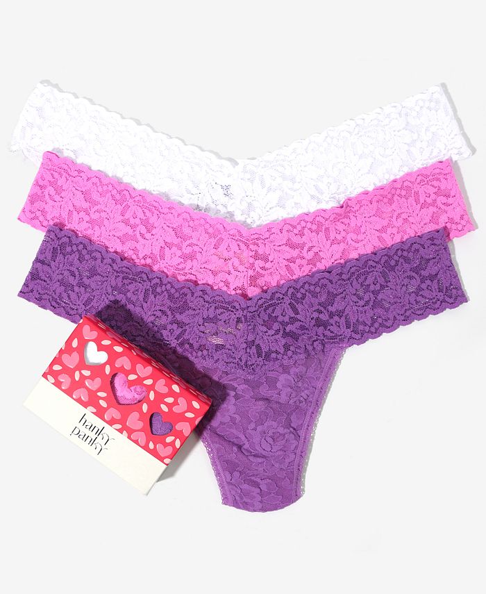 Hanky Panky Womens Low Rise Thong Pack Of 3 Macys 