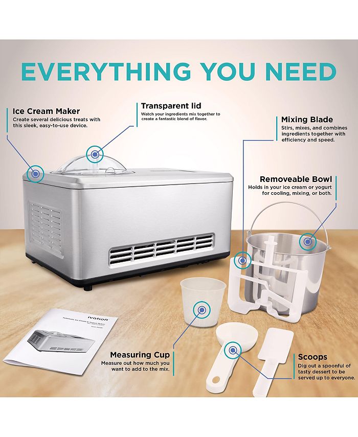 Ivation Automatic Ice Cream Maker Machine w/Builtin Compressor Macy's