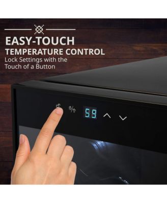 Freestanding Wine Refrigerator, 34 Bottle Wine Cooler