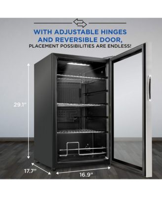 101 Can Small Refrigerator & Beverage Cooler, Stainless Steel