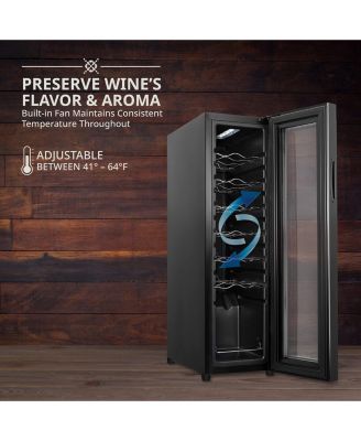Freestanding Wine Refrigerator, 14 Bottle Wine Cooler