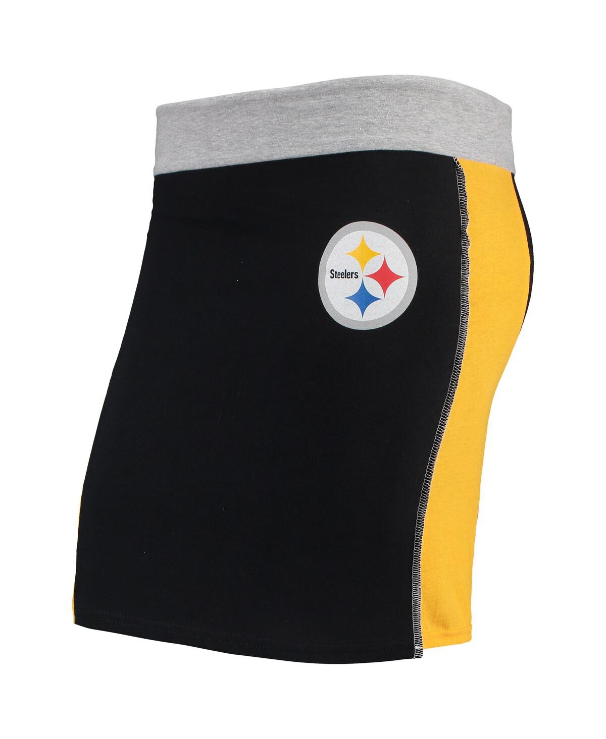 Women's Refried Apparel Black Pittsburgh Steelers Short Skirt - Black