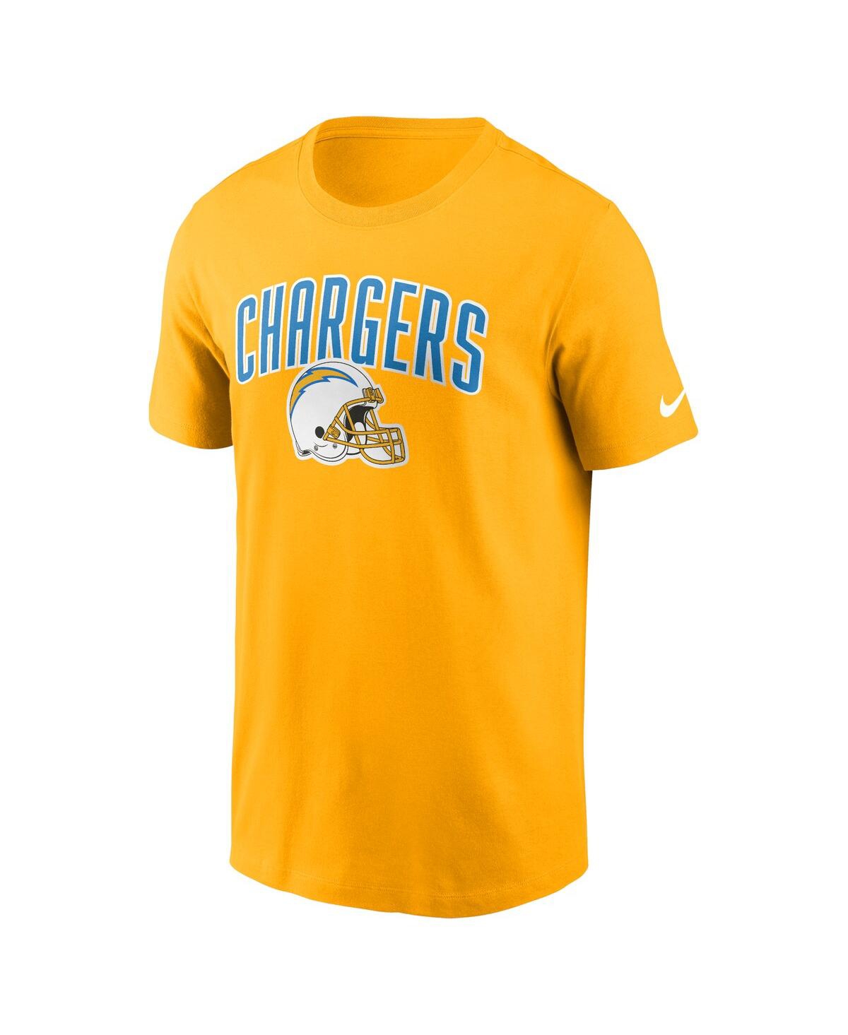 Shop Nike Men's  Gold Los Angeles Chargers Team Athletic T-shirt
