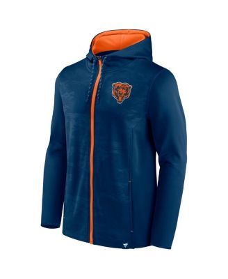 Men's Navy Chicago Bears Ball Carrier Full-Zip Hoodie