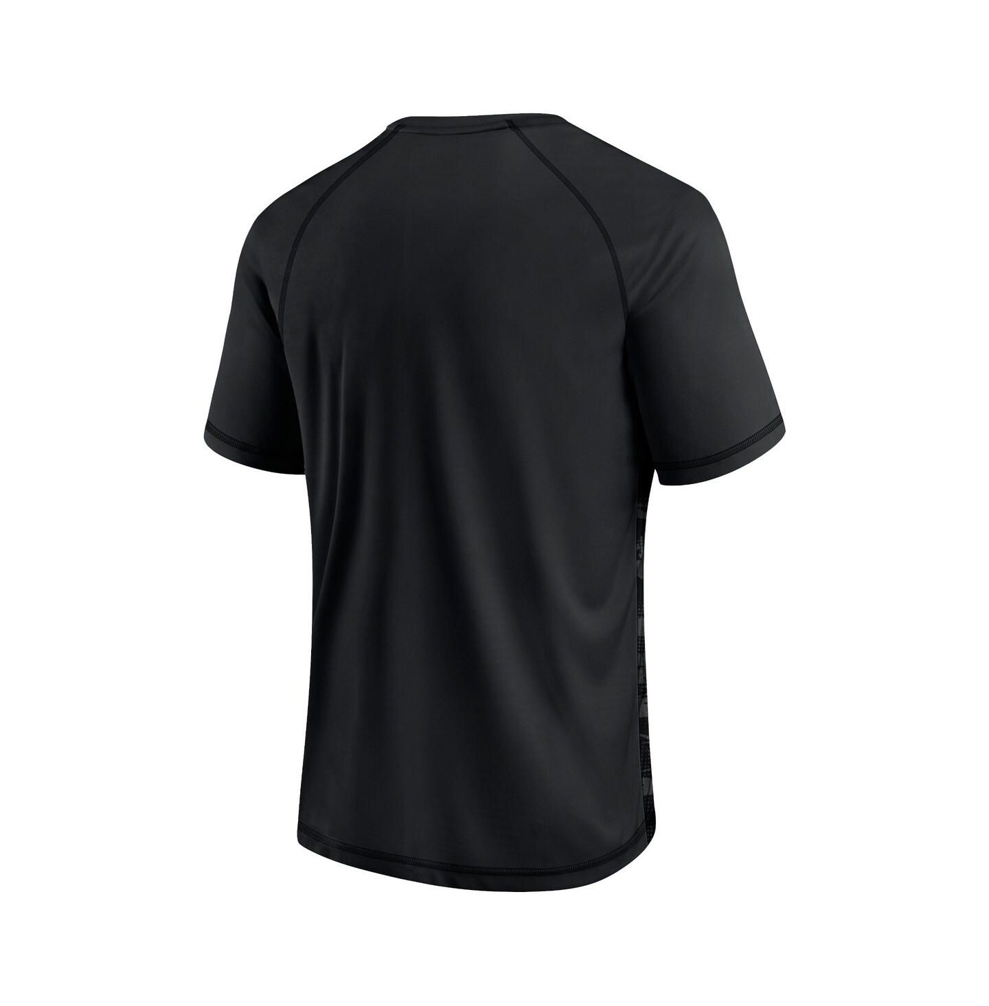 Мужская футболка Fanatics Black Las Vegas Raiders Hail Mary Raglan — фото 2
