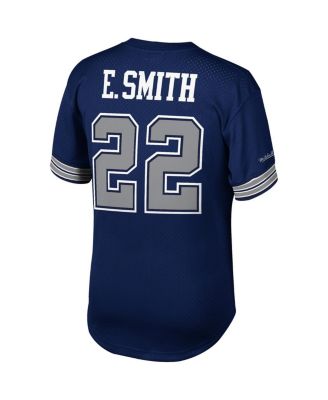 Men's Emmitt Smith Navy Dallas Cowboys Retired Player Name and Number Mesh Top
