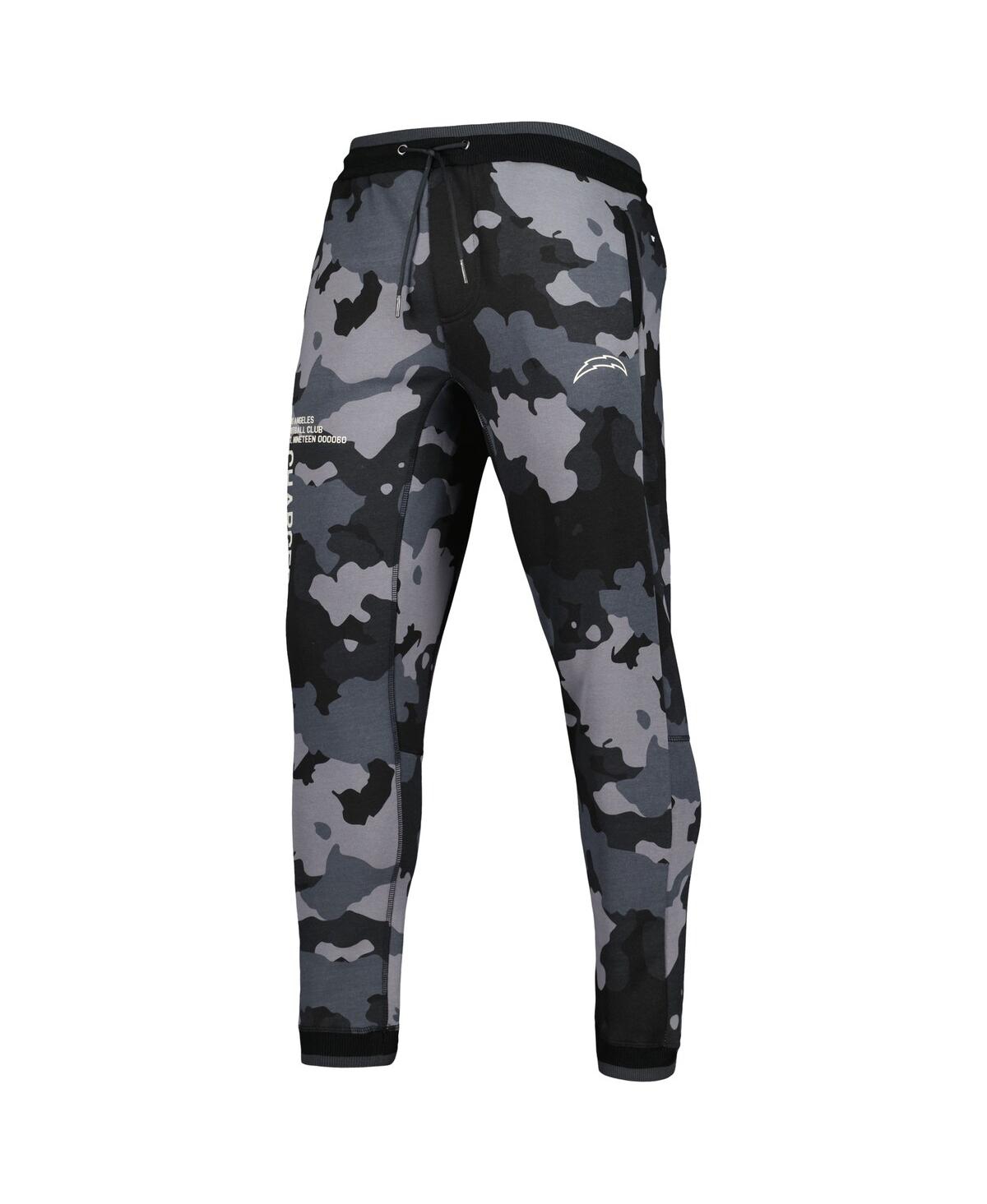 Shop The Wild Collective Men's And Women's  Black Los Angeles Chargers Camo Jogger Pants