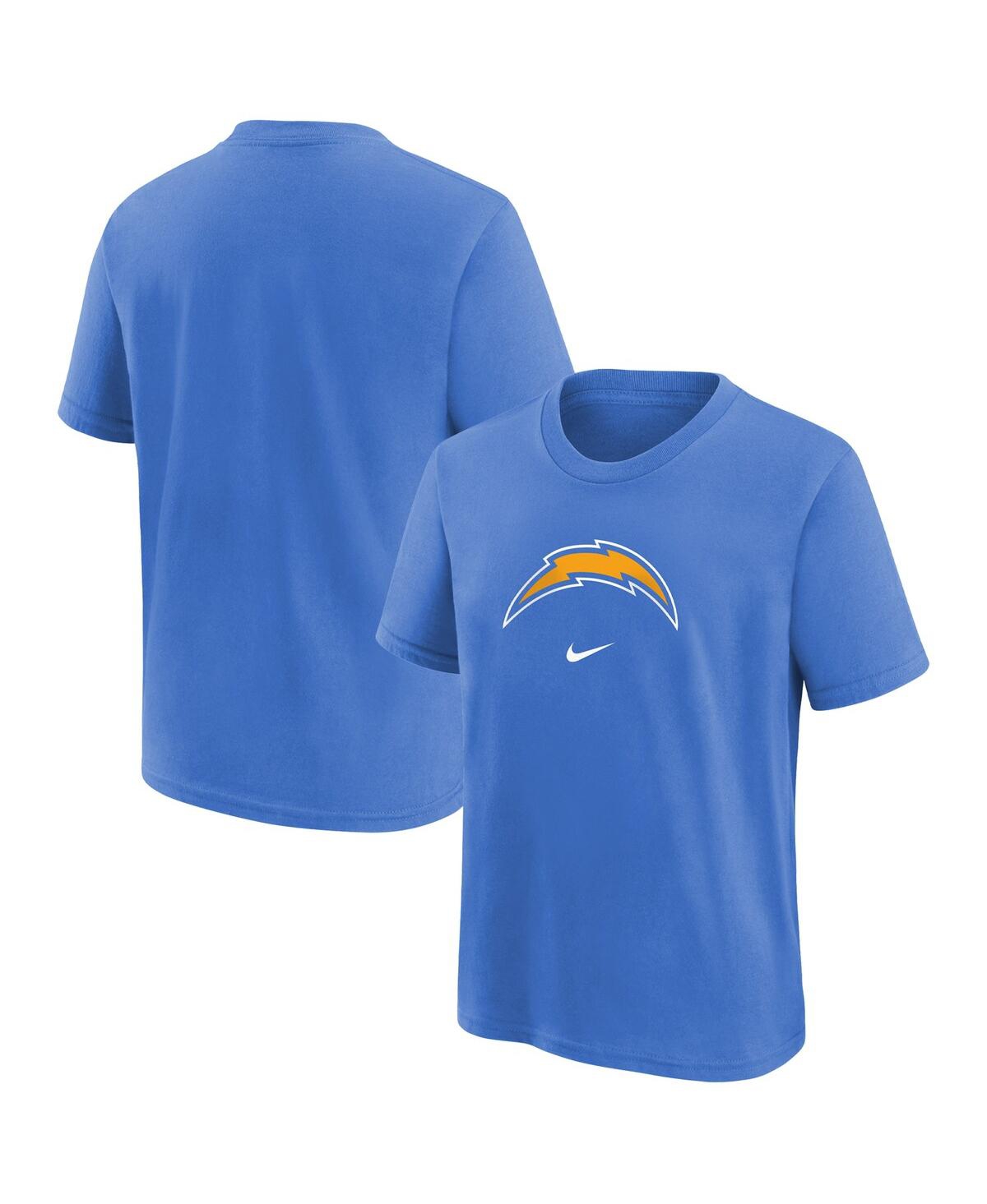 Shop Nike Little Boys  Powder Blue Los Angeles Chargers Team Wordmark T-shirt