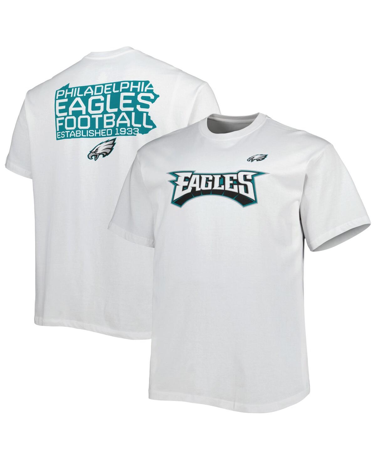 Men's FanaticsPhiladelphia Eagles Big and Tall Hometown Collection Hot Shot T-shirt - White