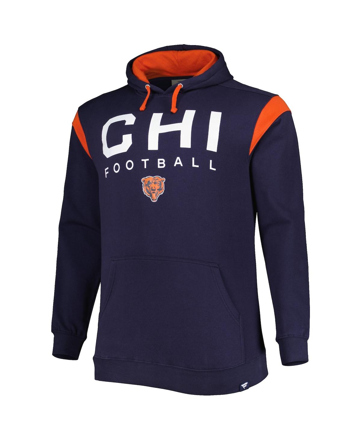 Fanatics Branded Navy Chicago Bears Big & Tall Call The Shots Pullover Hoodie In Navy