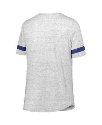 Профиль Женская футболка Heather Grey Los Angeles Chargers Plus размера плюс на шнуровке с V-образным вырезом 5790₽