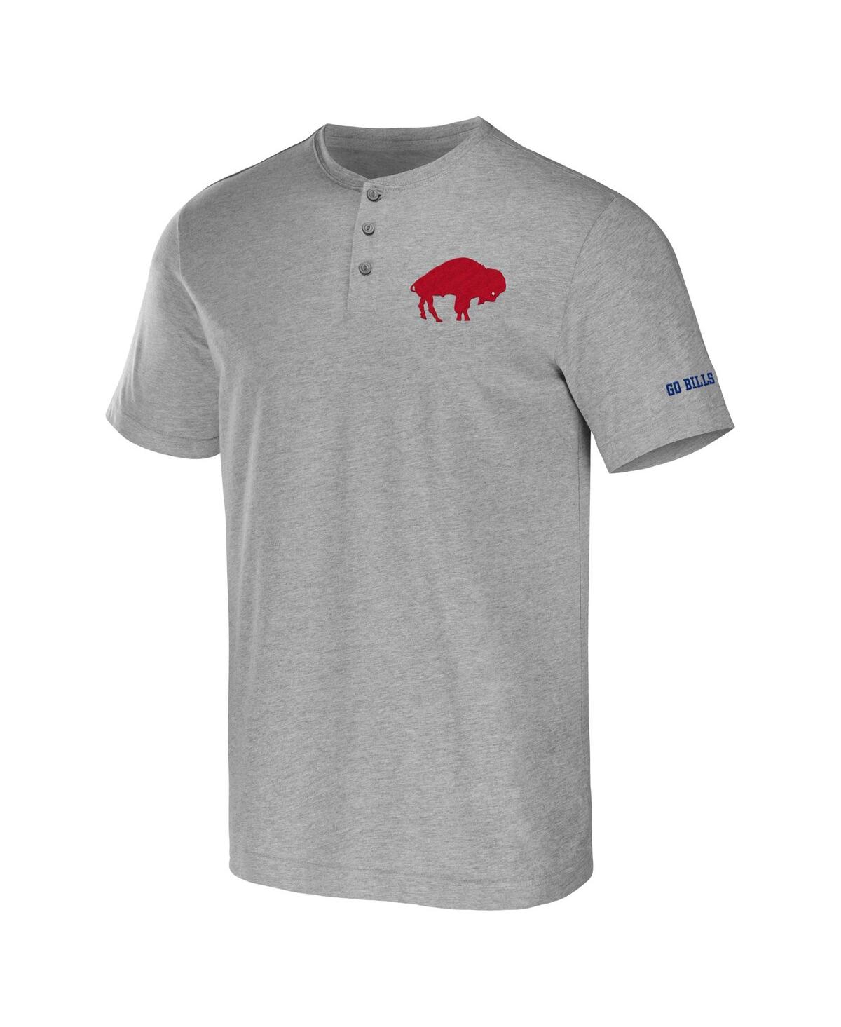 Fanatics Men's Nfl X Darius Rucker Collection By  Heathered Gray Buffalo Bills Henley T-shirt In Heathered Gray