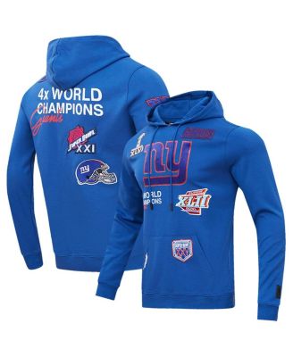 Men s Pro Standard Royal New York Giants 4x Super Bowl Champions Pullover Hoodie Macy s