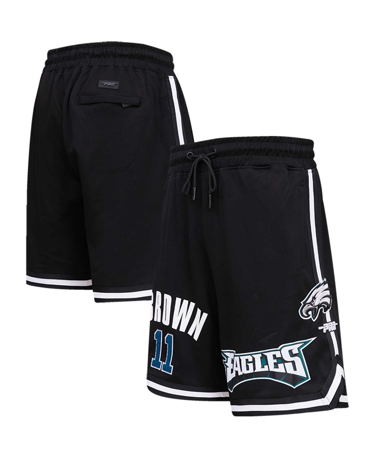 PRO STANDARD MEN'S PRO STANDARD A.J. BROWN BLACK PHILADELPHIA EAGLES PLAYER NAME AND NUMBER SHORTS 