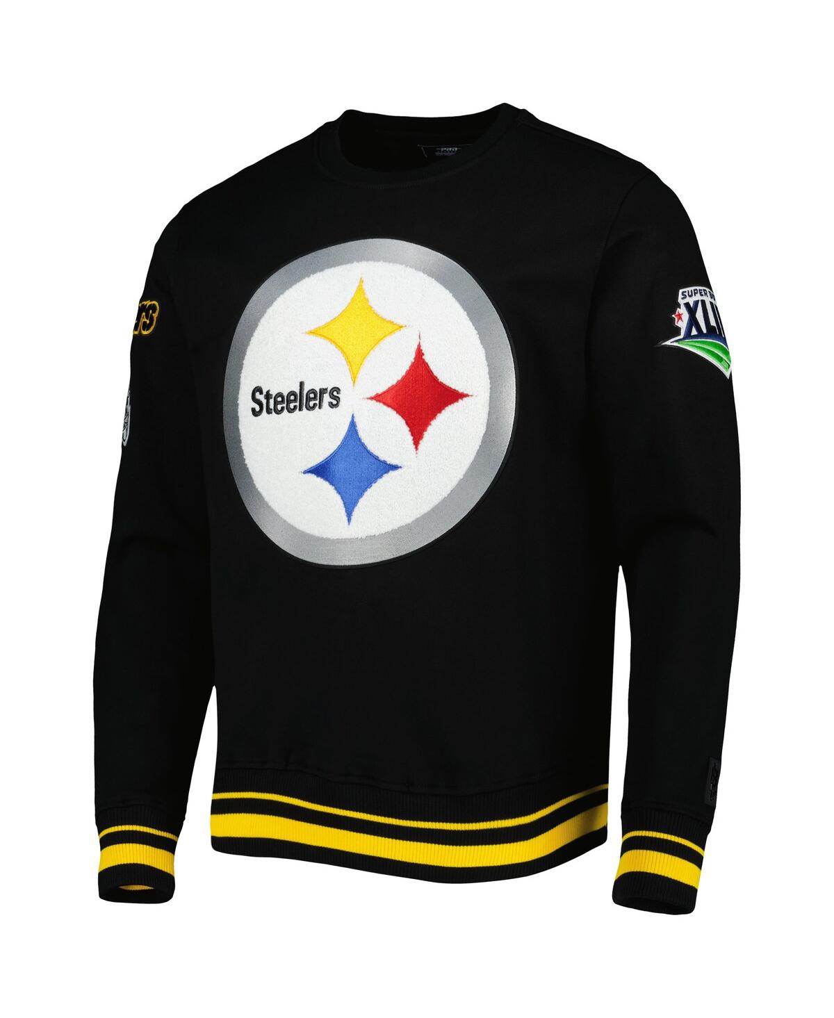 Shop Pro Standard Men's  Black Pittsburgh Steelers Super Bowl Xliii Mash Up Pullover Sweatshirt