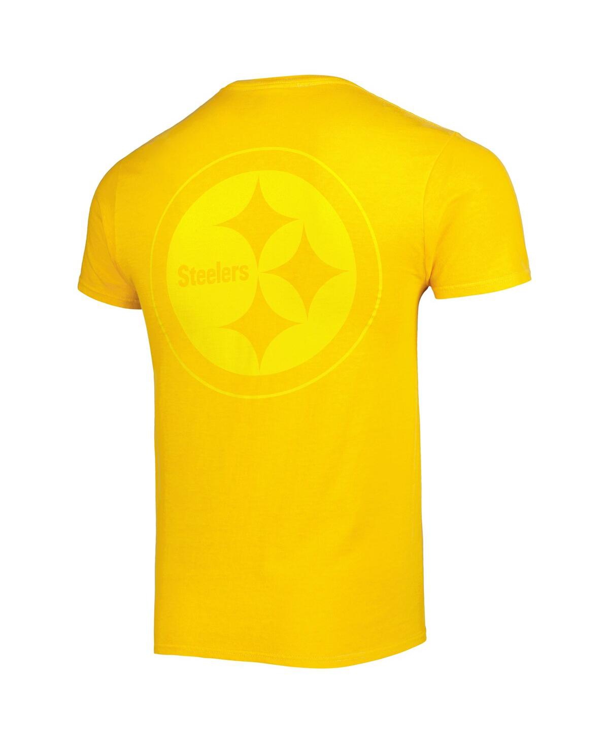 Shop 47 Brand Men's ' Gold Pittsburgh Steelers Fast Track Tonal Highlight T-shirt