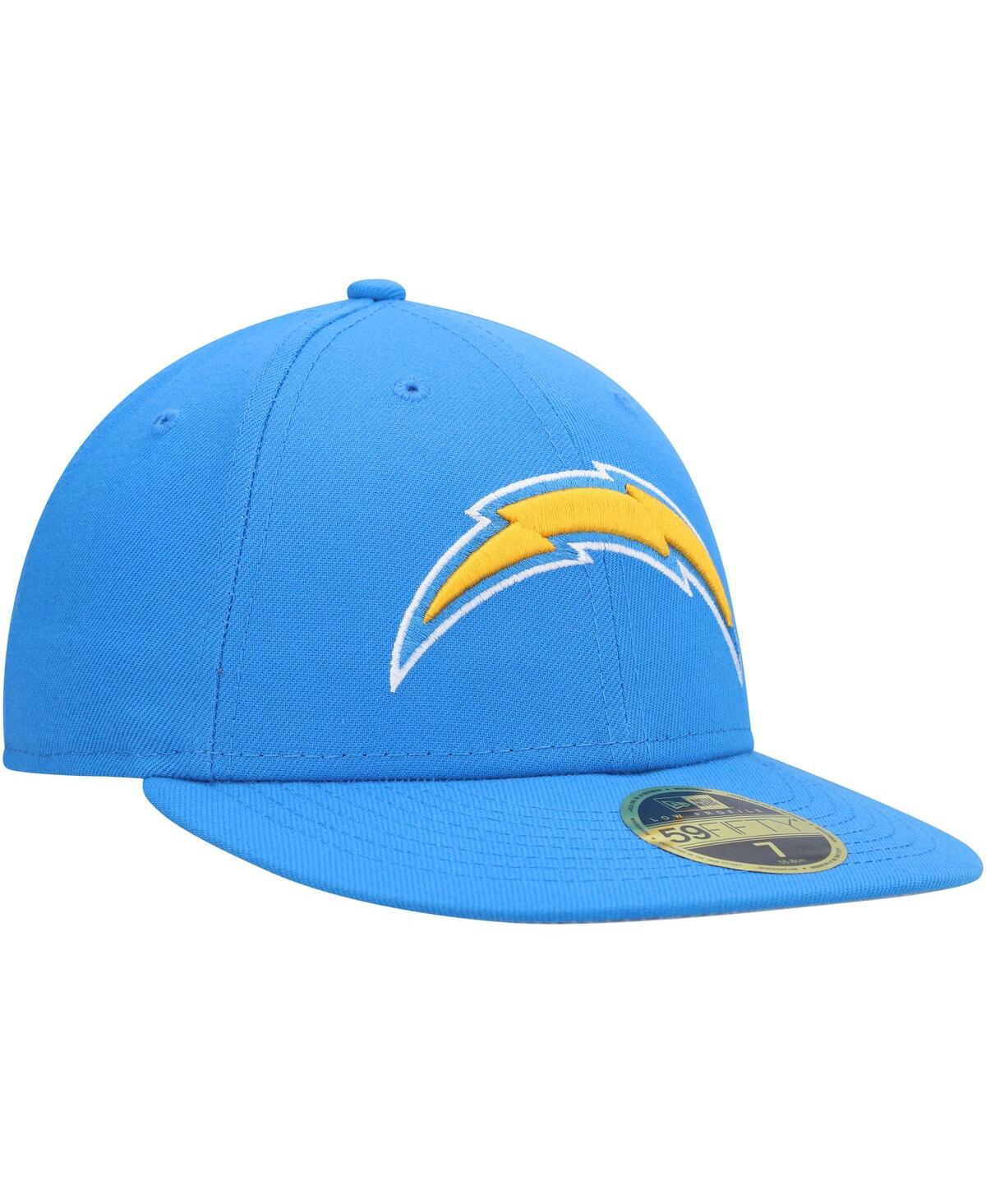 Shop New Era Men's  Powder Blue Los Angeles Chargers Logo Omaha Low Profile 59fifty Fitted Hat