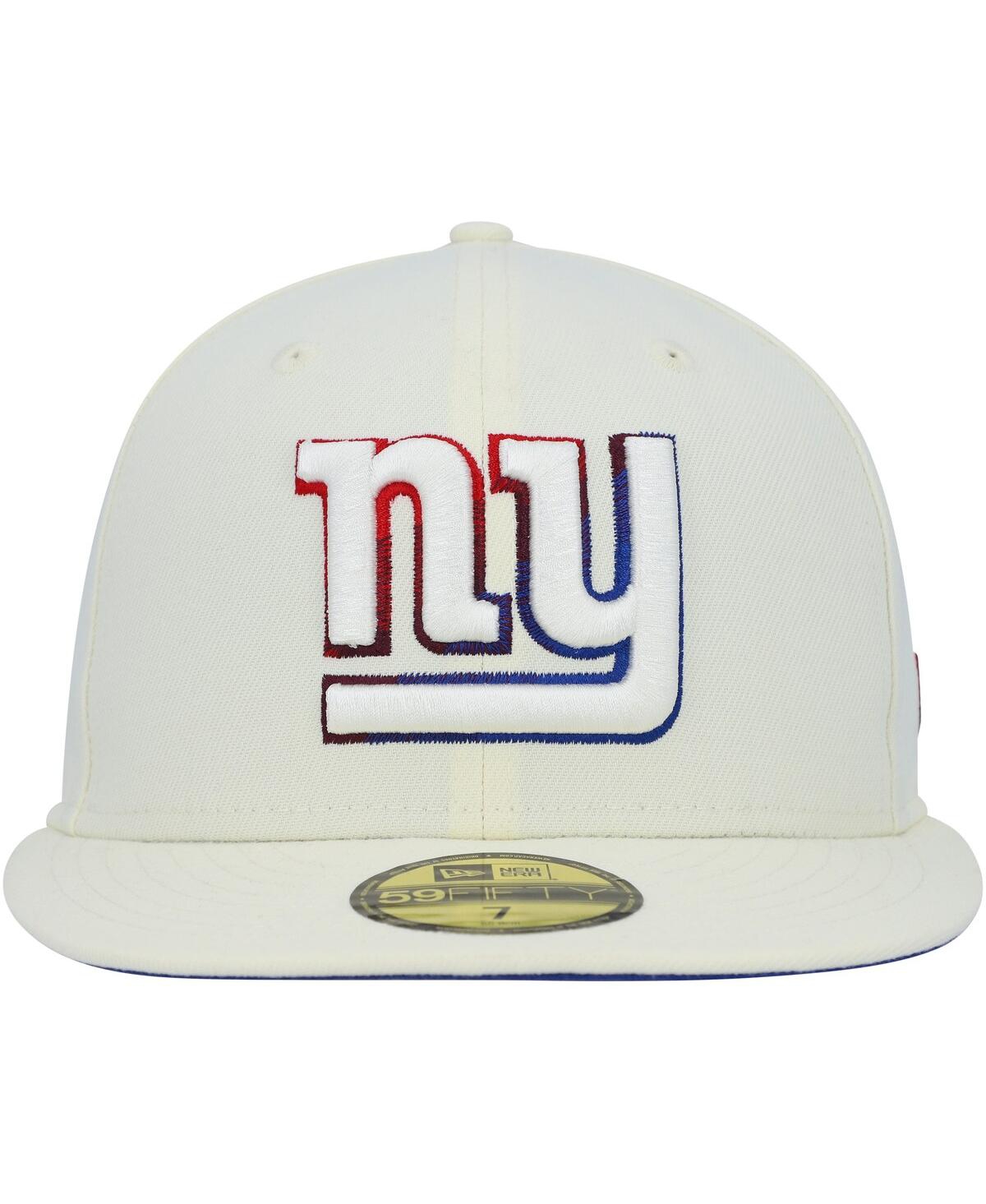 New Era Men's  Cream New York Giants Chrome Dim 59fifty Fitted Hat In Cream