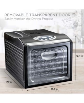 6 Plastic Tray Food Dehydrator for Snacks, Jerky, and More