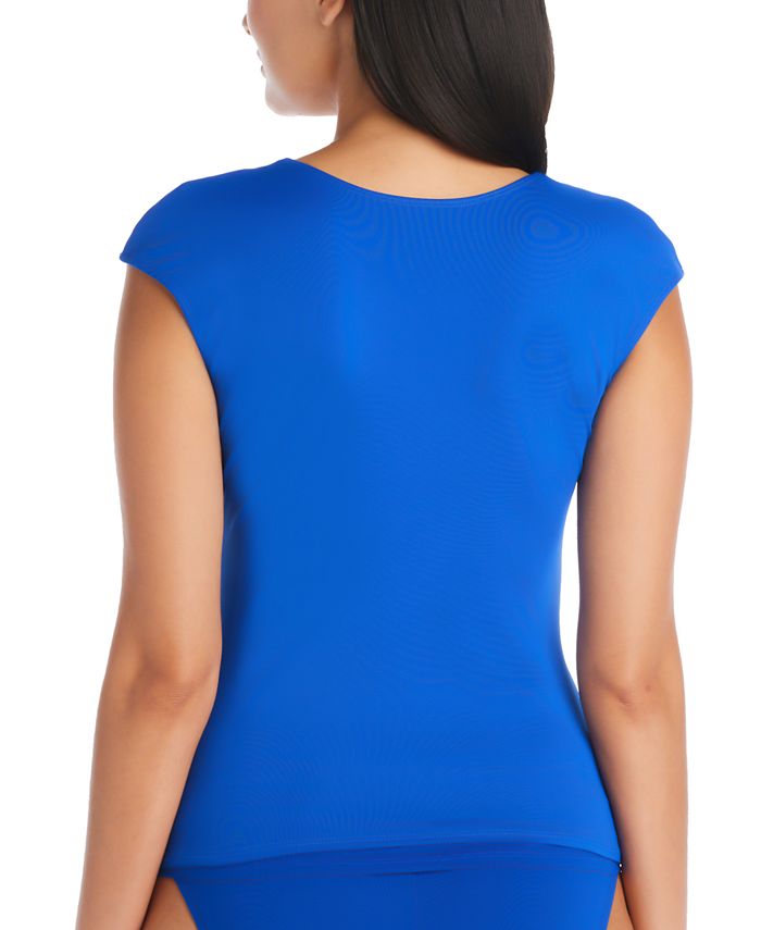 Bleu by Rod Beattie Women's Let's Get Twisted CapSleeve Tankini Top