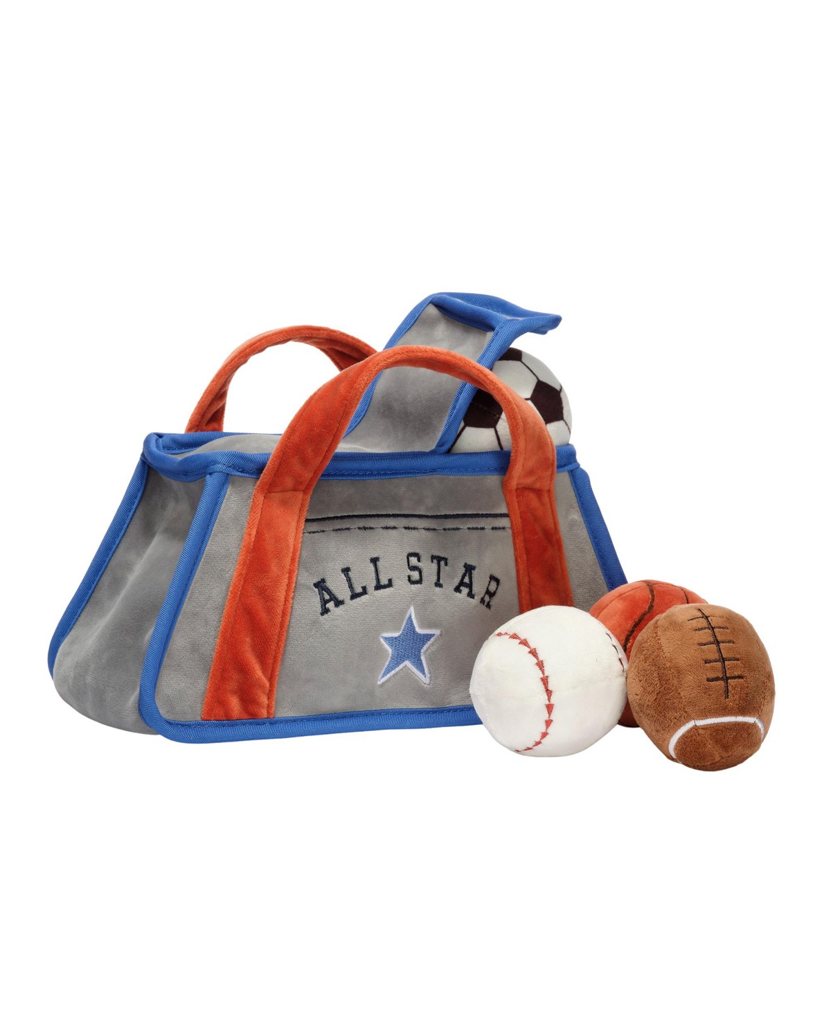 Детские мягкие игрушки Lambs & Ivy Baby Sports Interactive Plush Toy Set - Football/Basketball/Baseball — фото 4