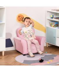 Kids Sofa Armrest Chair Couch, Pink