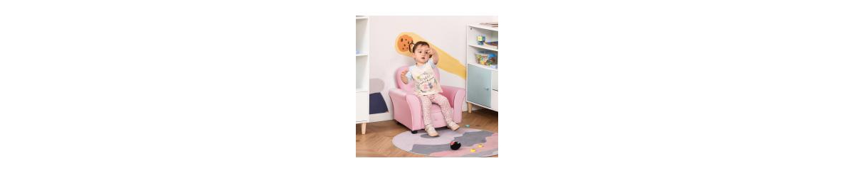 Qaba Kids Sofa Armrest Chair Couch,- Pink