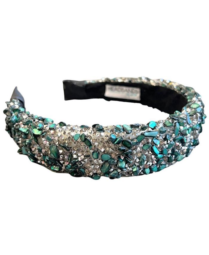 Headbands of Hope Women's All That Glitters Headband - Green + Silver ...