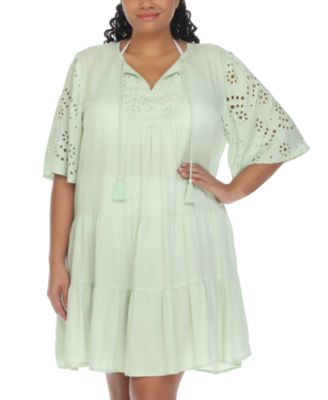 macy's plus size beach cover up