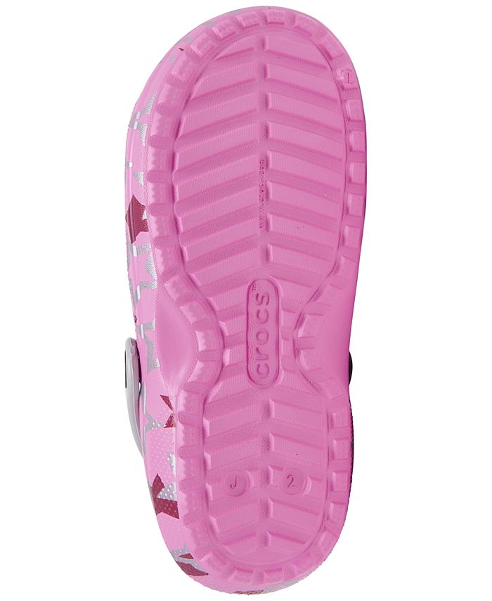 Crocs Little Girls Disco Dance Party Classic Lined Clogs from Finish