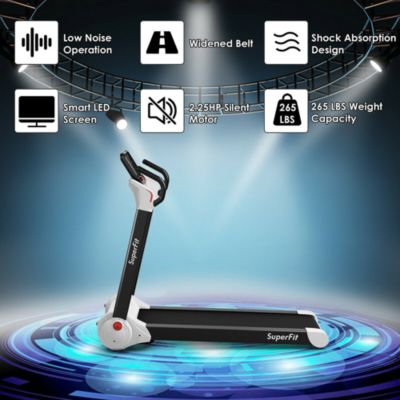 2.25HP Folding Electric Motorized Treadmill With Speaker