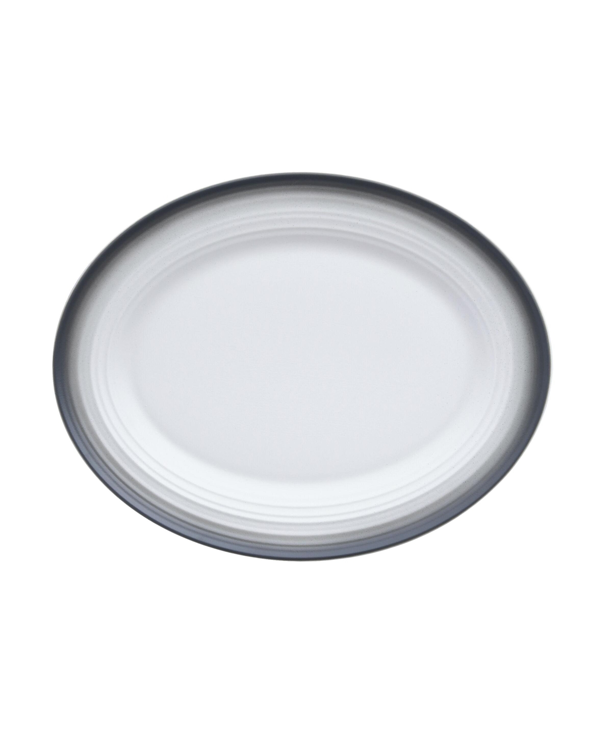 Mikasa Swirl 13.75" Oval Platter, Service For 1 In Gray