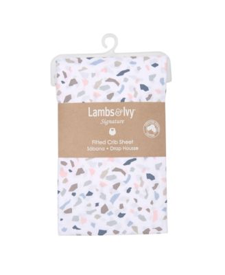 Baby Signature Terrazzo Abstract Organic Cotton Fitted Crib Sheet